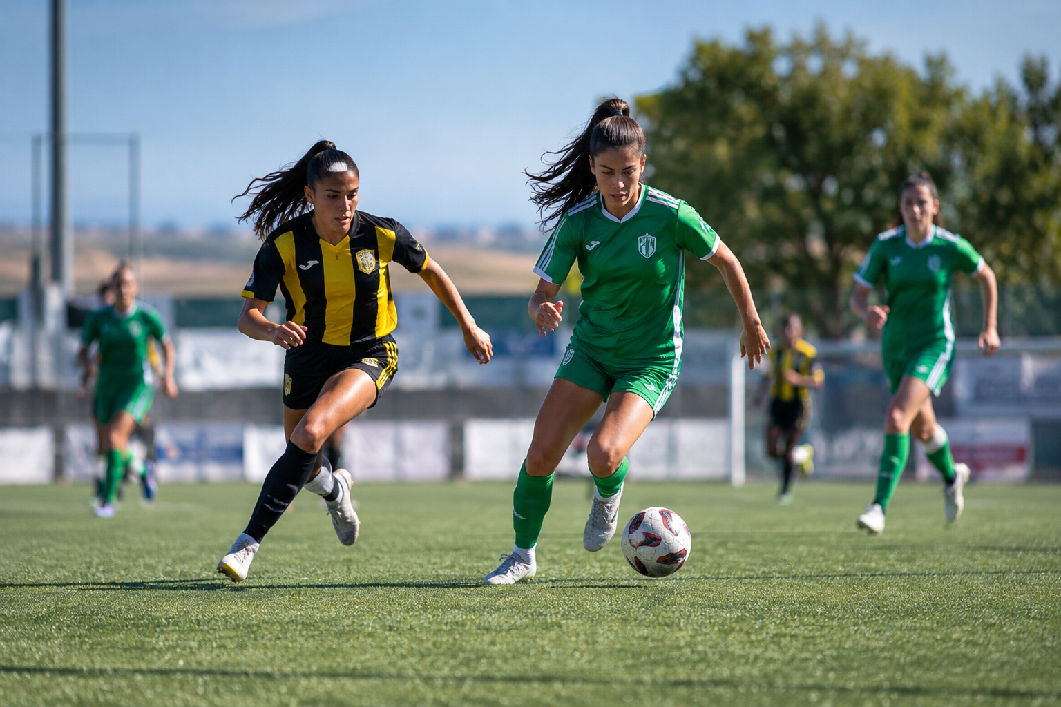 Jugadoras en acción durante un partido del torneo