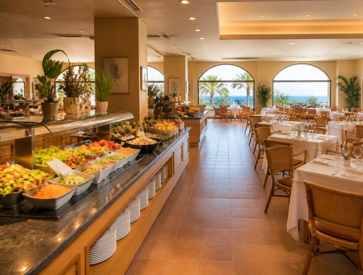Comedor con servicio de bufé libre en el hotel