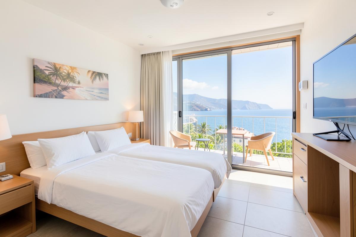 Habitación del hotel con vistas al mar